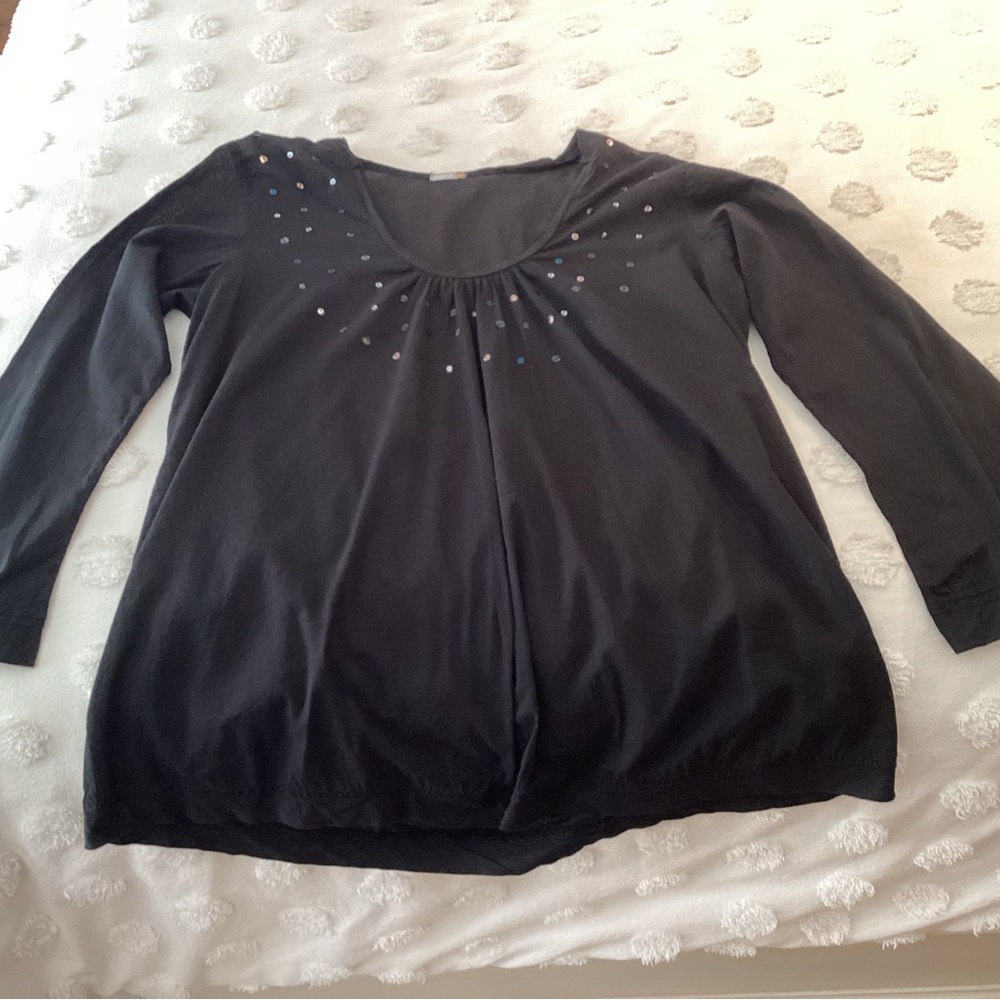 MATTA Scooped Neck Long Sleeve Tunic